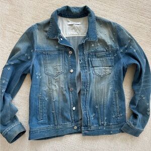 Givenchy Light Blue Distressed Denim Jacket